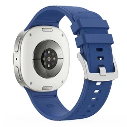 Elegant Genuine Leather Watchband - Premium Replacement Accessory - Watch8 classic 46mm (Official Blue)