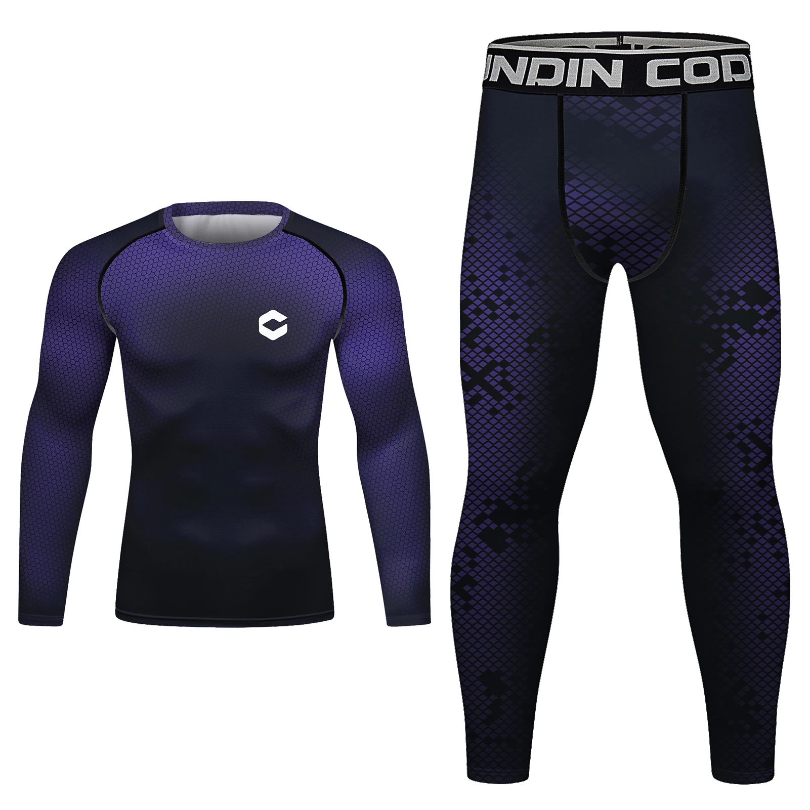 Cody Sportsuits Boxing Compression T-shirt Men Sport MMA Rashguard Jiu Jitsu Quick-drying Sportswear Men Rash Guard Set