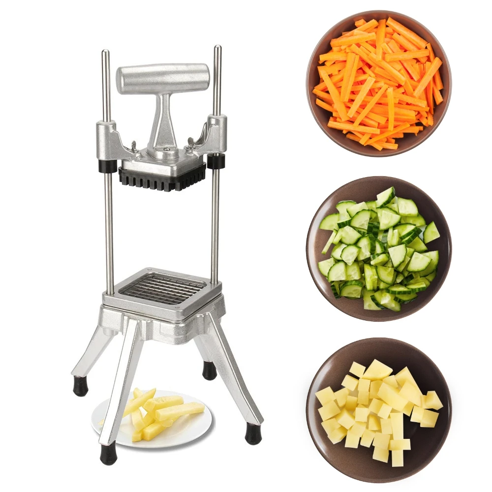Commercial Vegetable Chopper 6.35mm 9.5mm 12.7mm Home Fruit Dicer Potato Tomato Food Cutter Slicer Manual Cutting Machine Gadget