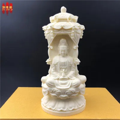 

Lvory Fruit Carved Tibetan King Bodhisattva Buddha Home Decoration