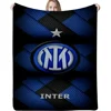 Fur Blanket Bed Inter Milan FC Logo Fluffy Plaid Hairy Blankets for Bed Throw Blankets Sofa Decoration Cobija Blanket King Size 4