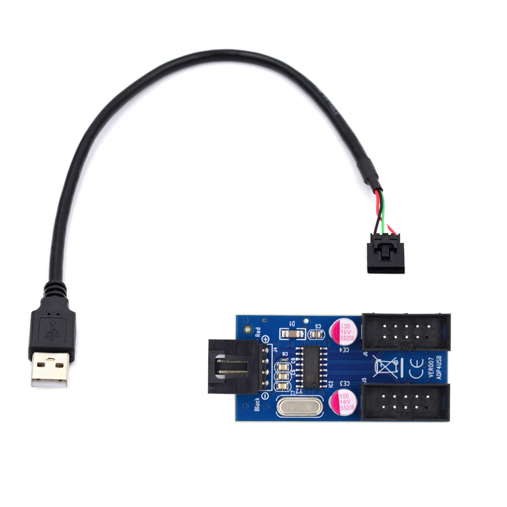 

9-контактный разъем для материнской платы, USB Type-A, удлинитель, порт Multilier, 1 штекер на 2 гнезда, разъем для концентратора