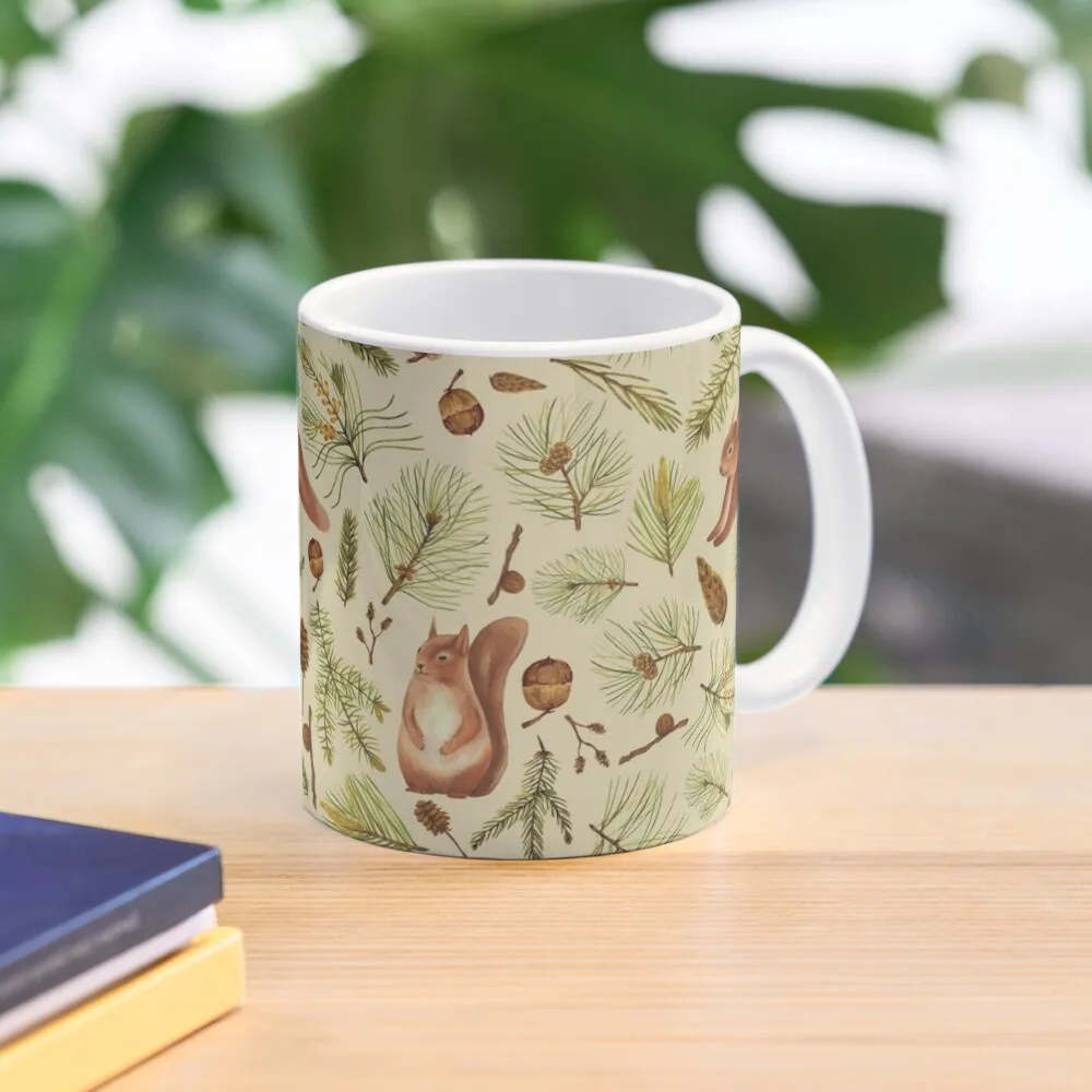 

Red Squirrel Coffee Mug Breakfast Anime Cups Coffe Cups Funnys Mug
