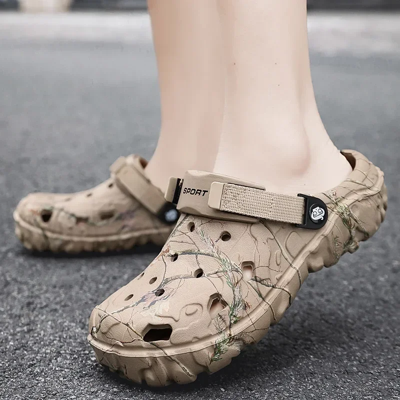 Sommersandalen für Herren, EVA, leicht, bequem, Strandschuhe, rutschfeste Outdoor-Hausschuhe, atmungsaktive Garten-Clogs für Herren – Detail 14