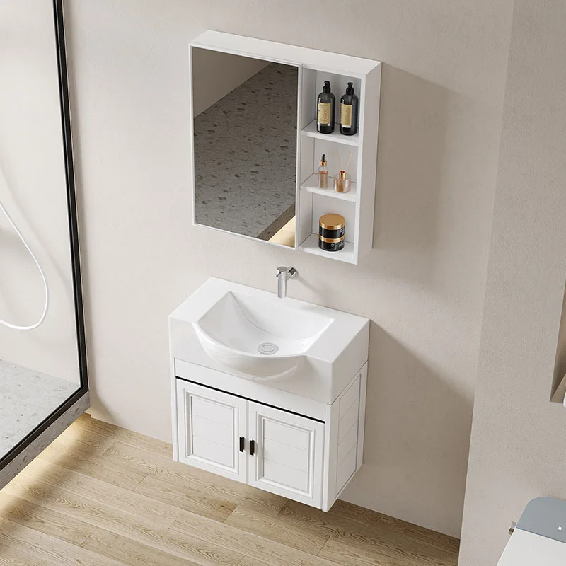 

Small Wall Bathroom Cabinet Mirror Display Space Saver Modern Bathroom Shelves Partitions Plant Archivadores Salon Furniture