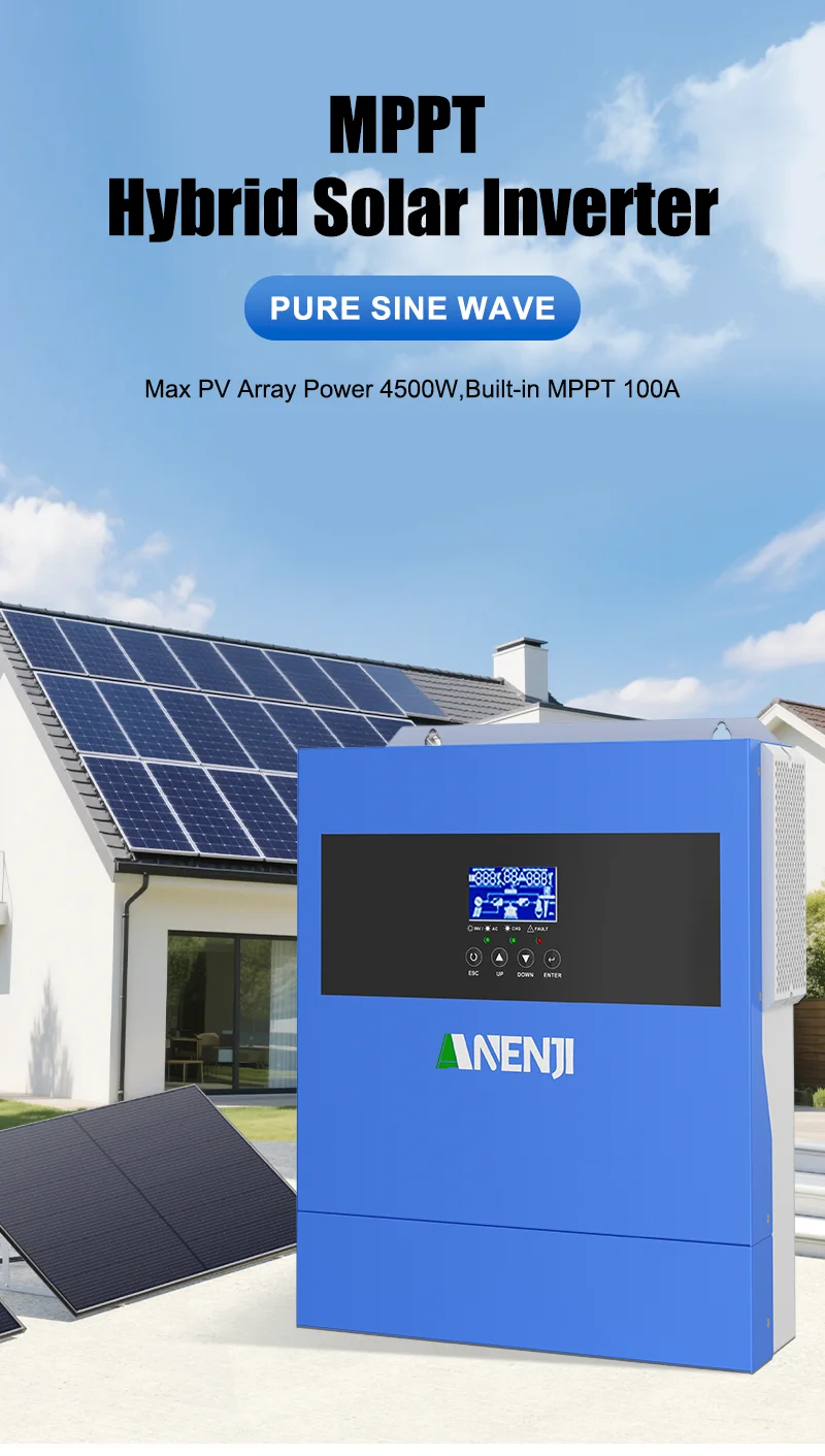 6.2KW 4KW 2KW MPPT Hybrid Solar Inverter Pure Sine Off Grid Tie 230VAC  PV 500V