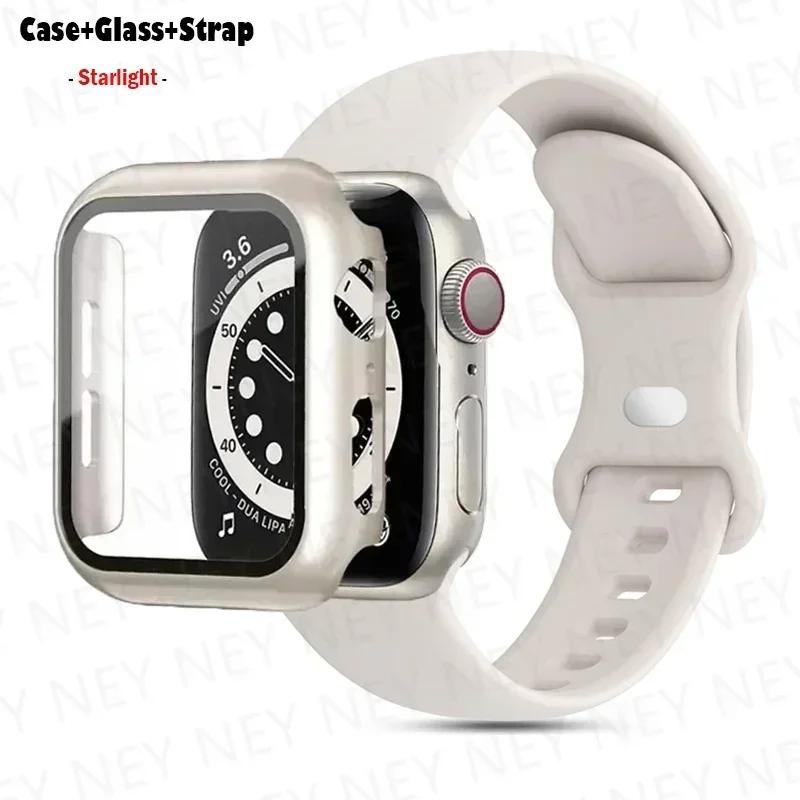 Premium Silicone Watchband with Glass Case