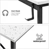 Computer Desk White Writing Table for Small Spaces Home Office 39 Inch Modern Study PC Desk with Storage Bag H 4