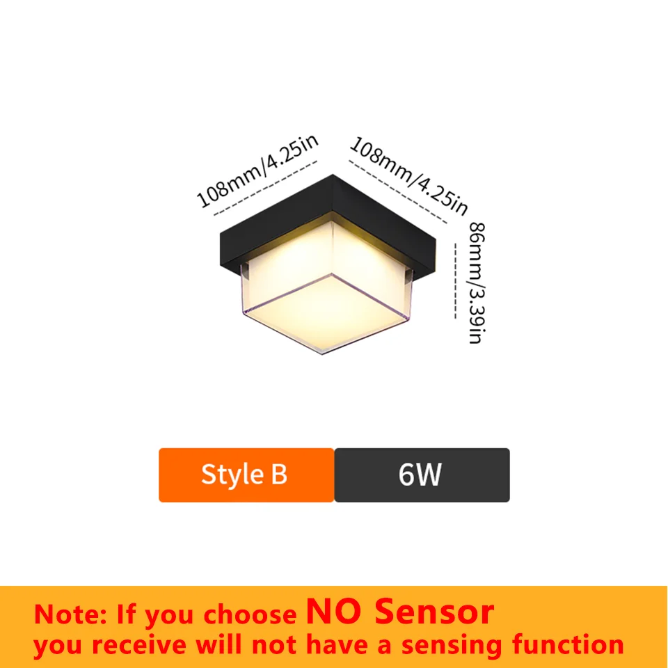 Style B 6W,Warm white