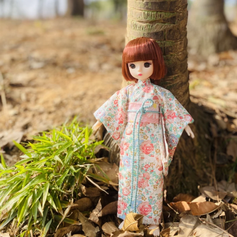 일본식 기모노 30cm 소녀 인형 세트 1/6 인형 드레스업 세트