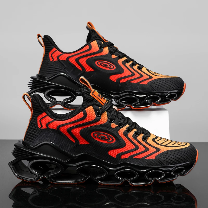 Men's Casual Running Shoes - Lightweight Sneakers with Striped Design, Suitable for Gym, Jogging, Casual Wear - Versatile Training Shoes |   Lace-Up Sneakers |   Comfortable Upper