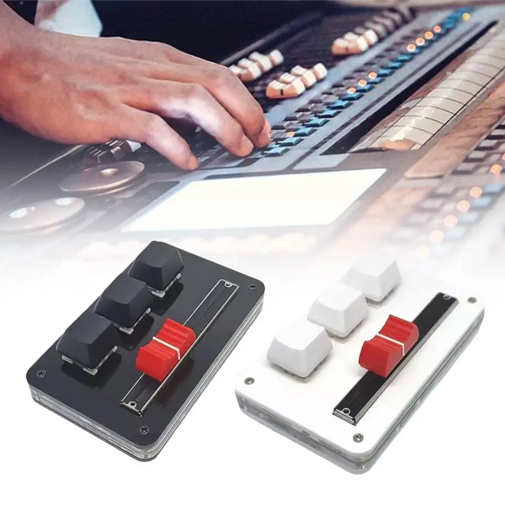 푸시 로드 USB 녹음 볼륨 조절 기계식 미디 블루투스 맞춤형 키보드, 게임 단축키, 디자이너 키, 아우디 D9V6, 3 단추