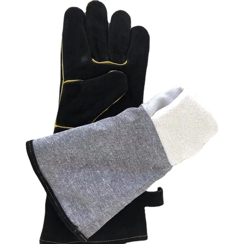 Gant de soudage résistant au feu pour soudage, cuisine, cuisson, cheminée,  gantelets de soudage, gants de travail, accessoire de soudage - AliExpress