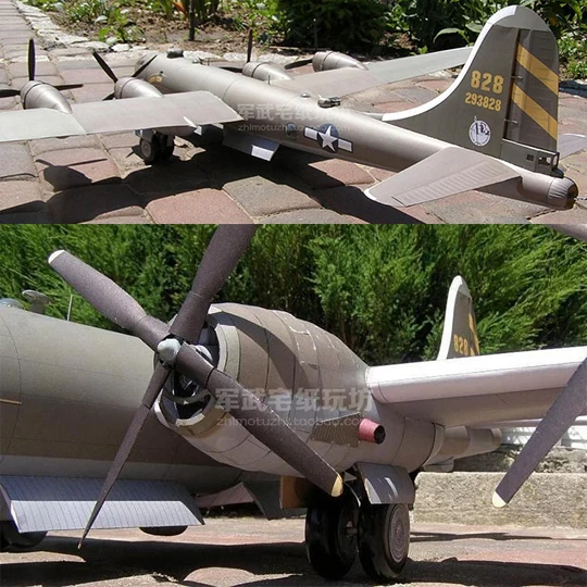 US B29 Superfortress Bomber Paper Craft 1:47 airplane Model