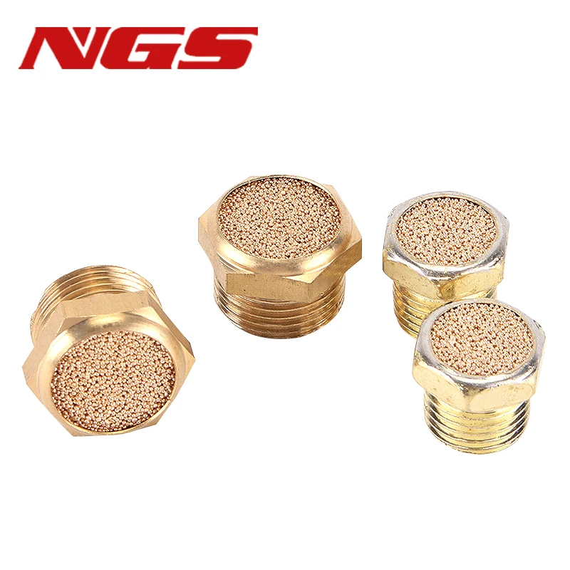 Pneumatic Exhaust Muffler Noise Redauce for Pneumatic Muffler Silencer BSL-01 Brass Air Exhaust Copper Joint BSP 1/8'' 1/4