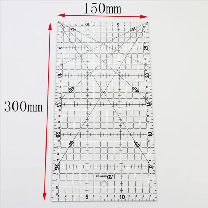 30*15mm Acrylic Multifunctional Clothing Code Handmade Essential Patchwork Sewing Ruler Child Student Stationery Drawing Tools