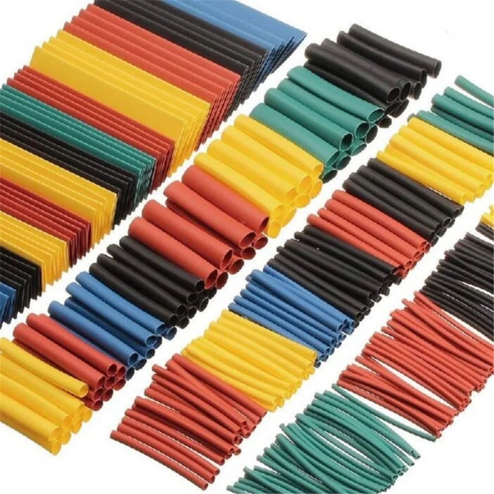 164/328/530 Pcs 2:1 Polyolefin Shrinking Assorted Heat Shrink Tube Wrap Wire Cable Insulated Sleeving Tubing Set heat shrink tubing