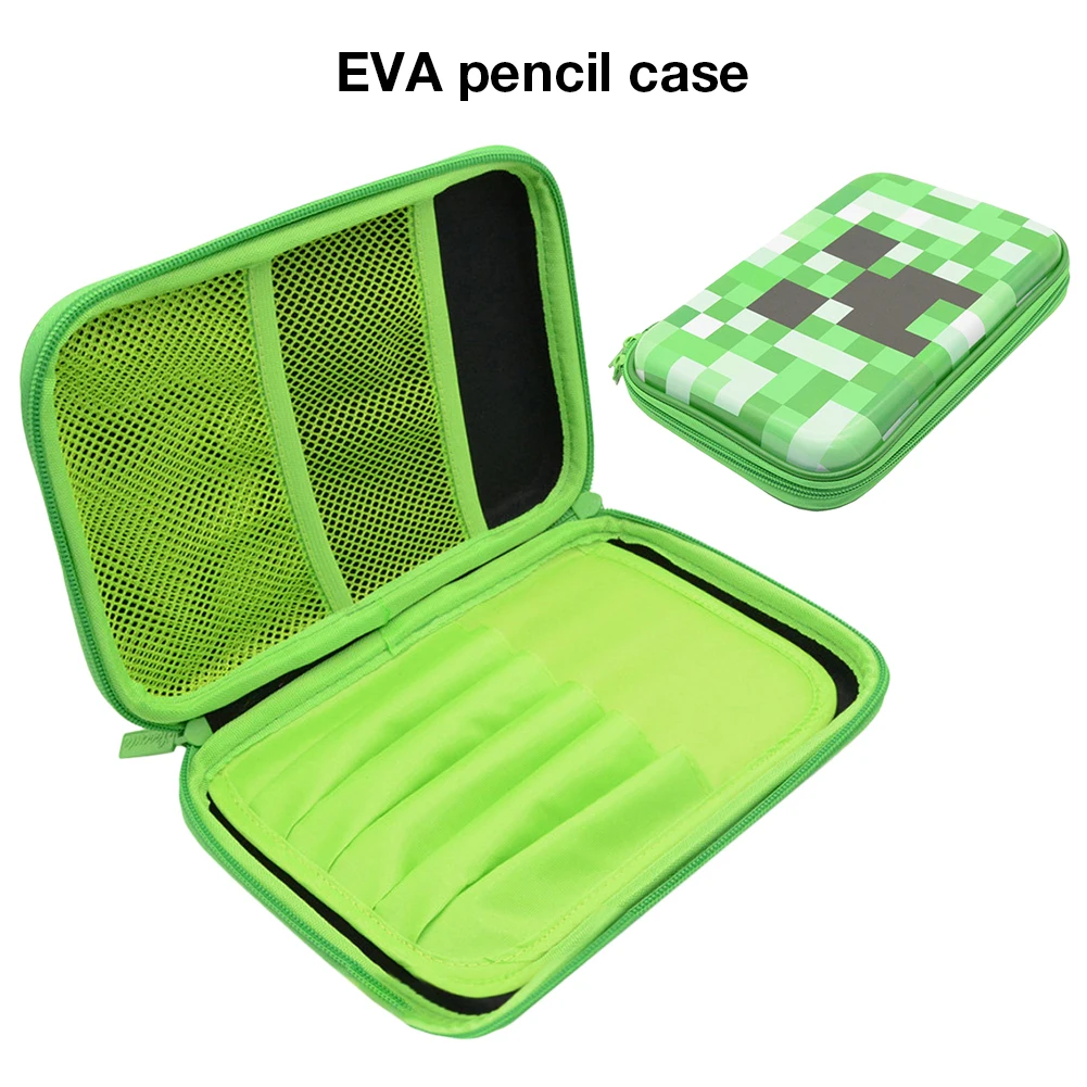 

PU Pencil Case EVA Stationery Storage Bag With Compartments Stationery Box Pen Bag For School Boy Girl Kid Students