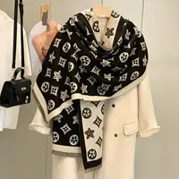 New Luxury Winter Two-Sided Cashmere Long Fringe Scarves High Quality Women Thicken Wrap Shawl Ladies Pashmina Warm Scarf