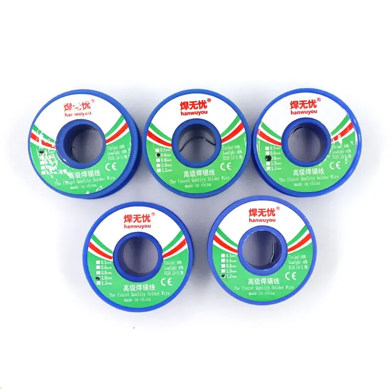 60/40 Solder Wire Rosin Core Tin Soldering Welding Flux 1.5-2.0% Iron Wire Reel 50g Diamater 0.5 0.6 0.8 1 1.2mm 1pc