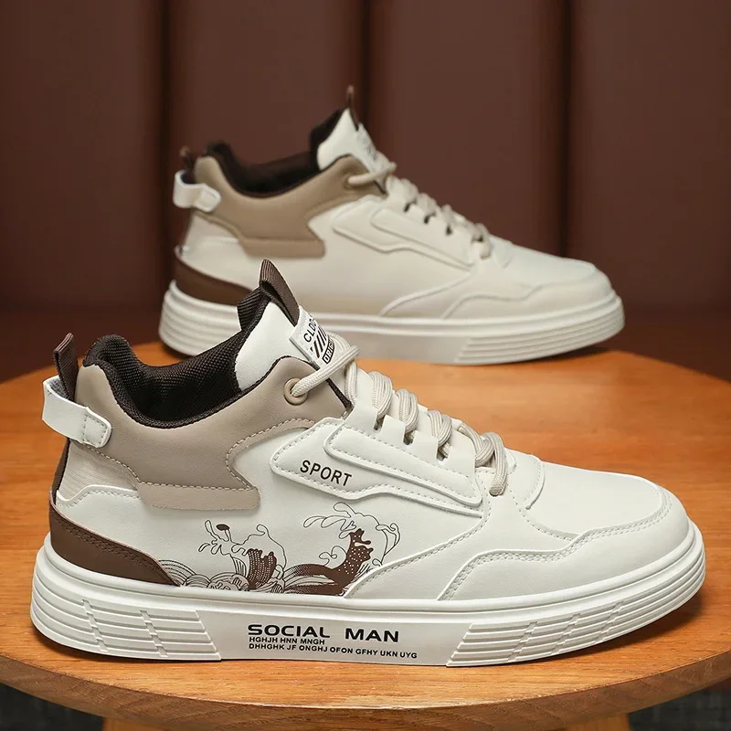 

Autumn mens shoes new high-top shoes mens fashion Joker small white platform sports asual designer shoes men