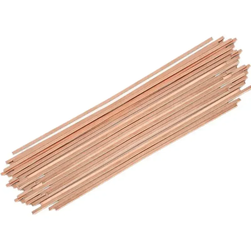 1-3mm Phosphor Coppers Welding Rods Round/Flat Electrode Soldering For Brazing Repair Rod 40/50cm Length