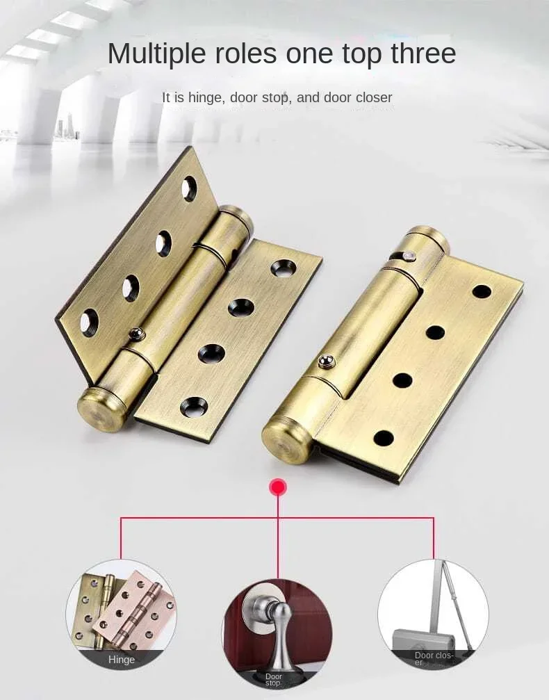 Description Picture 5 of itemLnvisible Door Hinge with Door Closer Automatic Door Closing Self-Rebound Hydraulic Spring Buffer Positioning Self-Closing Woode