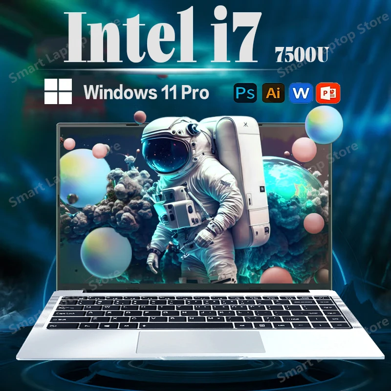 Windows laptop Portable Windows 11 i7 Laptop Computer PC 14.1" 1920*1080 Notebook Intel Core i7 7500U 12GB RAM 1TB 2TB SSD