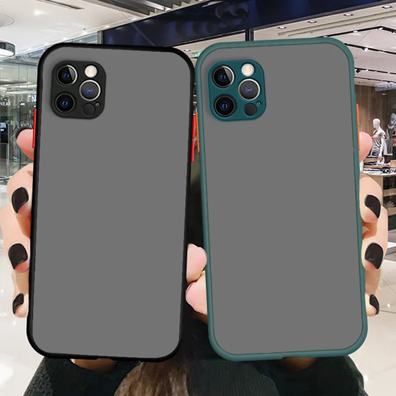 Adatto per iPhone 15 Pro Max Custodia Cover 15 14 Plus 13 12 Mini SE 2022 2020 11 XR XS Telaio in TPU Opaco Paraurti per telefono Adatto per iPhone 15 Pro Max_voghion.com