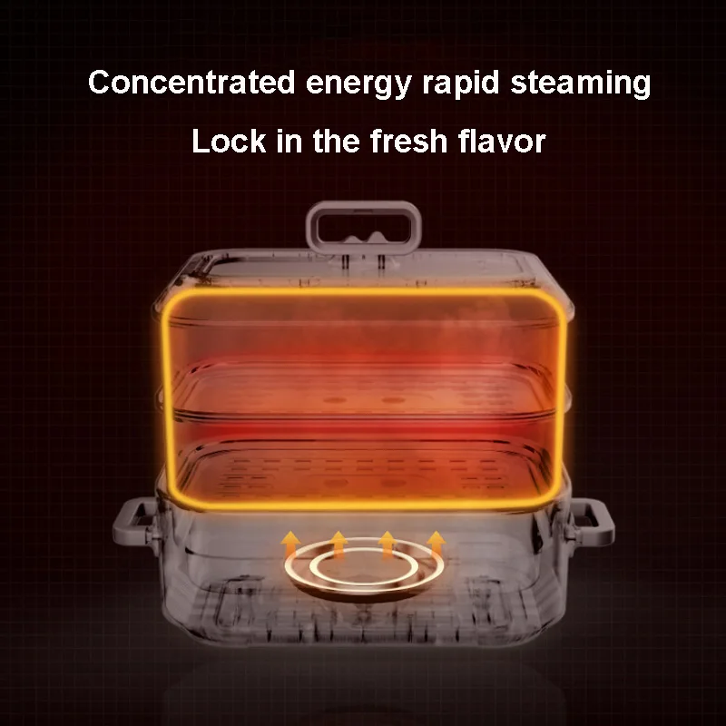 Multi Function Electric Steamer Household Bookable And Scheduled Auto Heat Preservation Electric Cooking Pot With Steamer Grid  4