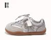 Children's Board Shoes Four Seasons Models Gold Casual Boys Girls Training Shoes Pink Soft Kid Baby Sneakers 1