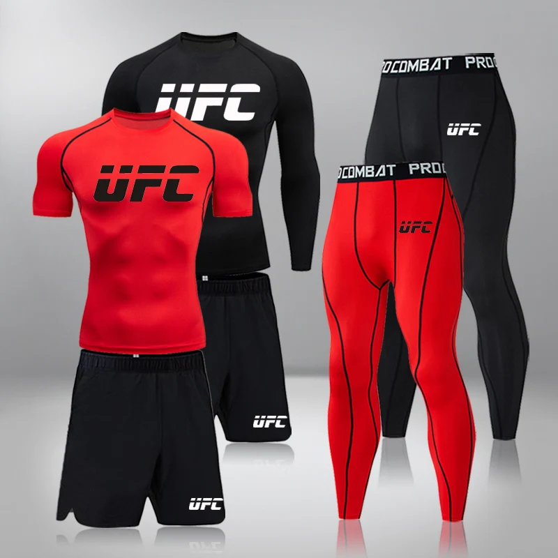 Men's Compression Sport Suits Quick Dry Running Sets High Quality Tracksuits Men Clothes Joggers Training Gym Fitness Rashguard