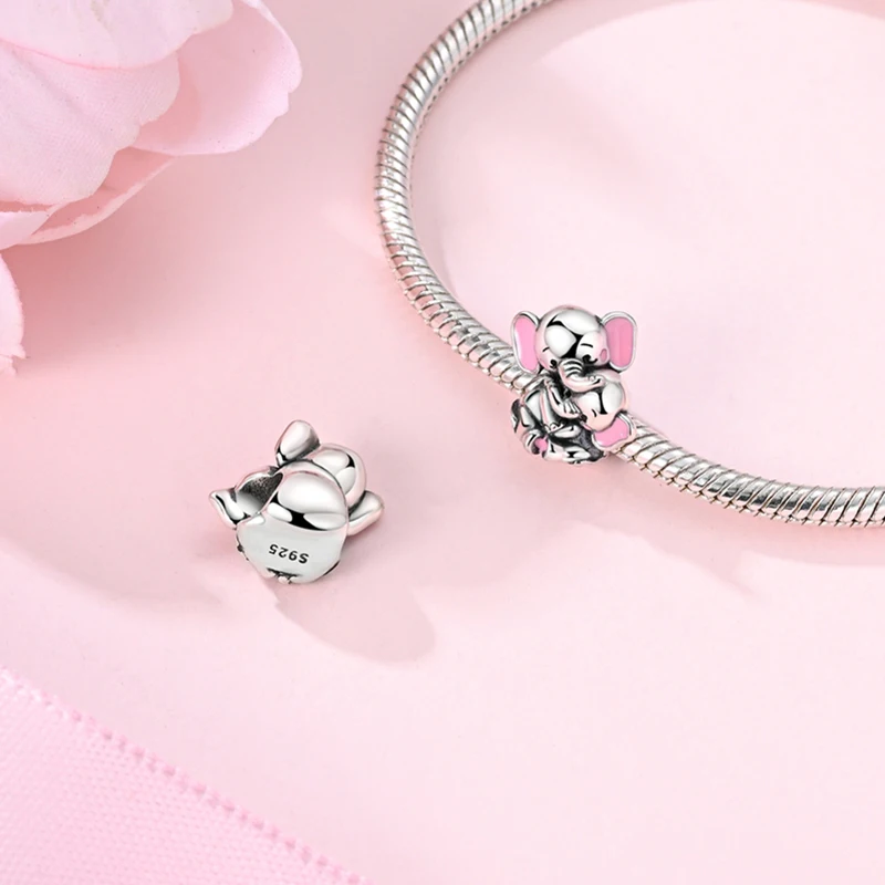 Original 925 Sterling Silber Zirkon Charms Perlen Hund Katze Liebesherz Perlen passend für Original Armband für Frauen DIY Schmuck Geschenk – Detail 22