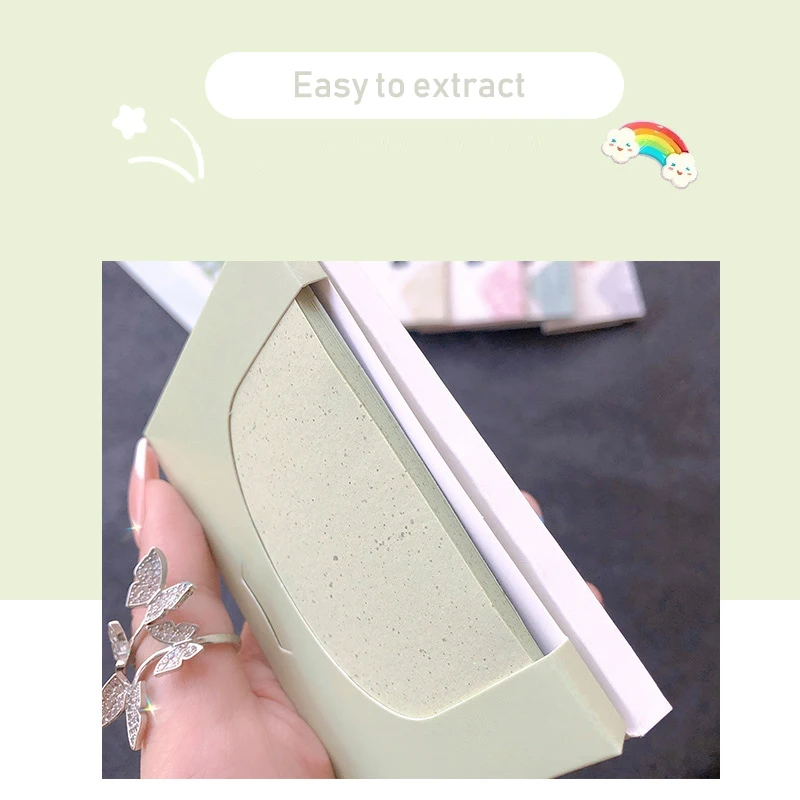 100 Sheets Green Tea Facial Oil Blotting Sheets Paper Cleansing Face Oil Control Refreshing Absorbent Paper Beauty Makeup Tools