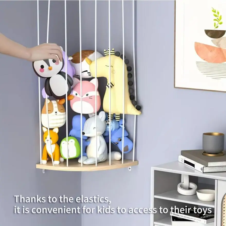 Corner Stuffed Animal Zoo, Large Stuffed Animals Storage, Vertical Toy Storage Organizer-For Plush Toy Holder