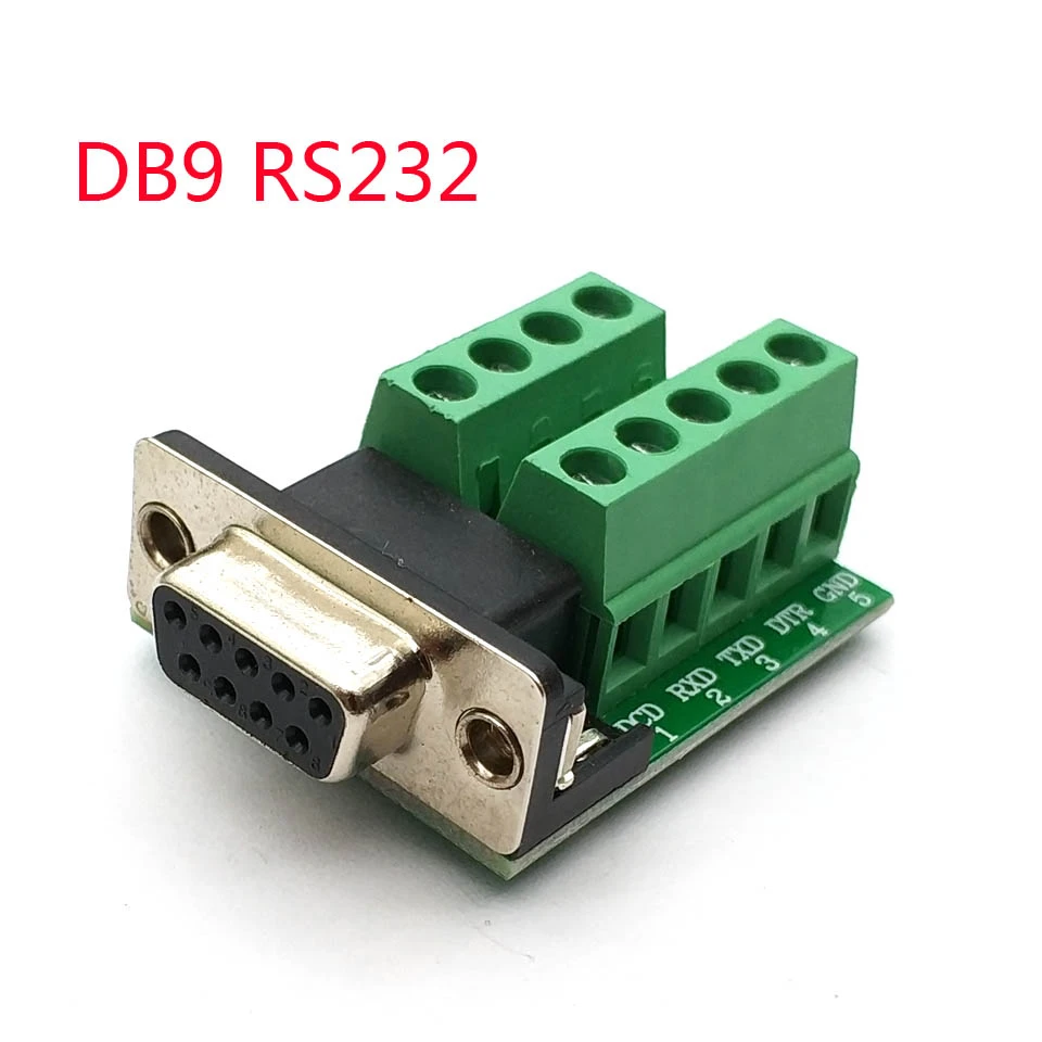 

DB9 Male Female Adapter Signals Terminal Module RS232 Serial To Terminal DB9 Connector
