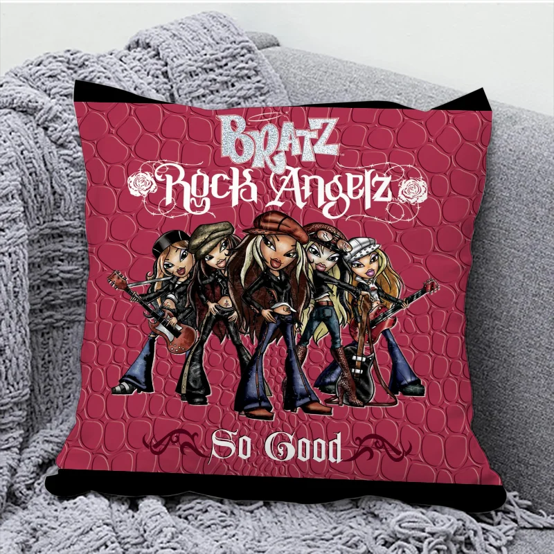 

Bratz Angelz Cushion Cover 45*45 Decorative Pillowcase 40x40 Throw Pillow Covers for Bed Pillows Car Decoration Pilow Cases Sofa