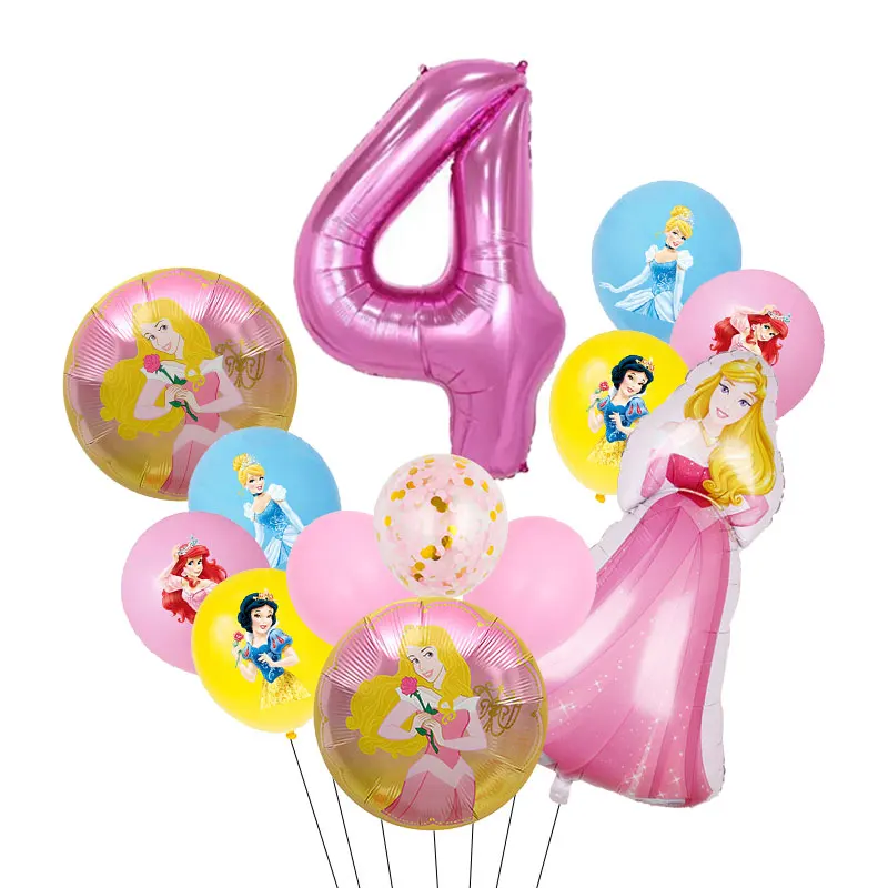 thumbnail image 1 of Decoración de cumpleaños de princesas de Disney, vajilla, vasos de papel, platos, globos, mantel, telón de fondo, pancarta, suministros para fiestas para bebés y niños, 1 of 5