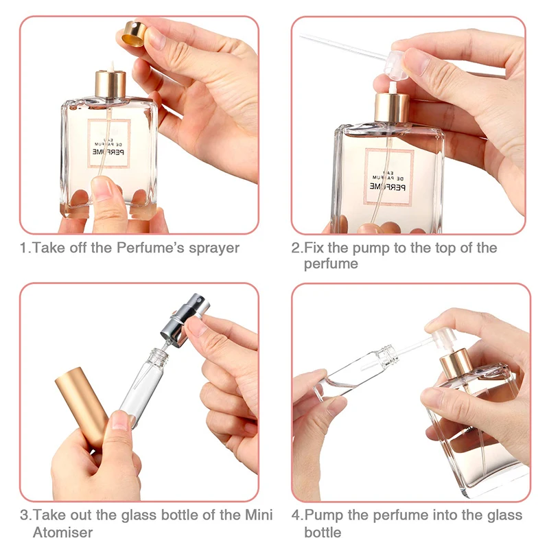 Travel Refillable Perfume Spray Bottle Atomizer 20-100Pcs 5/10ml Aluminum Portable Empty Fragrance Atomizer perfume bottle,perfume atomizer,refillable bottles,perfume spray bottle