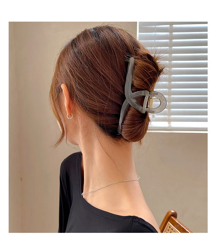 Mode Kreuz Haars pange große Haars pangen Krabbe Haar Kralle koreanische Bad Clip Pferdes chwanz Clip Klaue Clip für Frauen Mädchen Haarschmuck – Detail 12