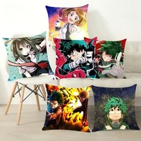 45x45CM My Hero Academia Pillow Case  Anime Midoriya Izuku Deku Printed Pillow Covers Soft Decorative Pillowcase Gifts Wholesale 1