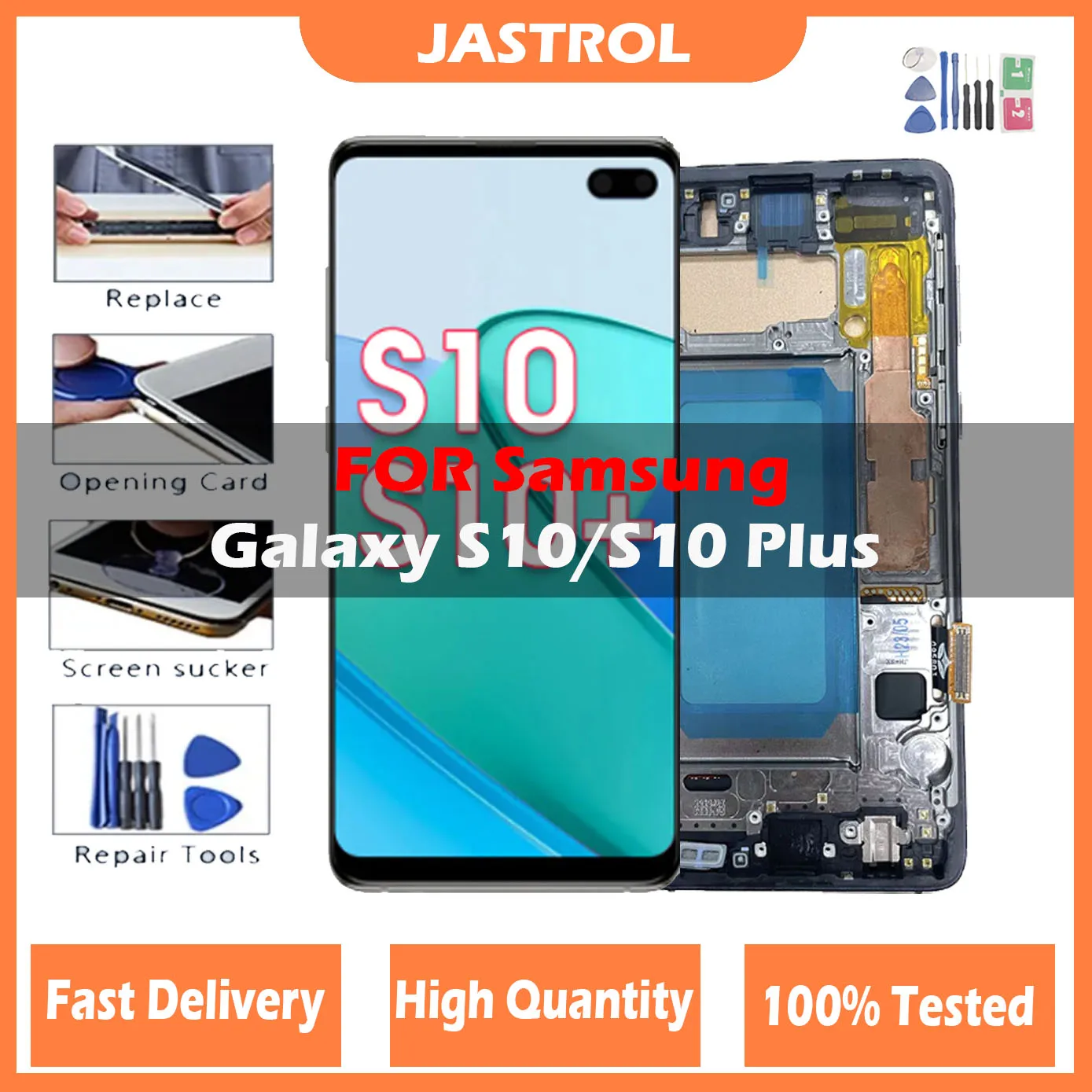 Lcd Tft Per Samsung Galaxy S10 Plus G975F Display Lcd For10 + Touch Screen Digitale Sostitutivo Dello Schermo Per Samsung S10 G973F