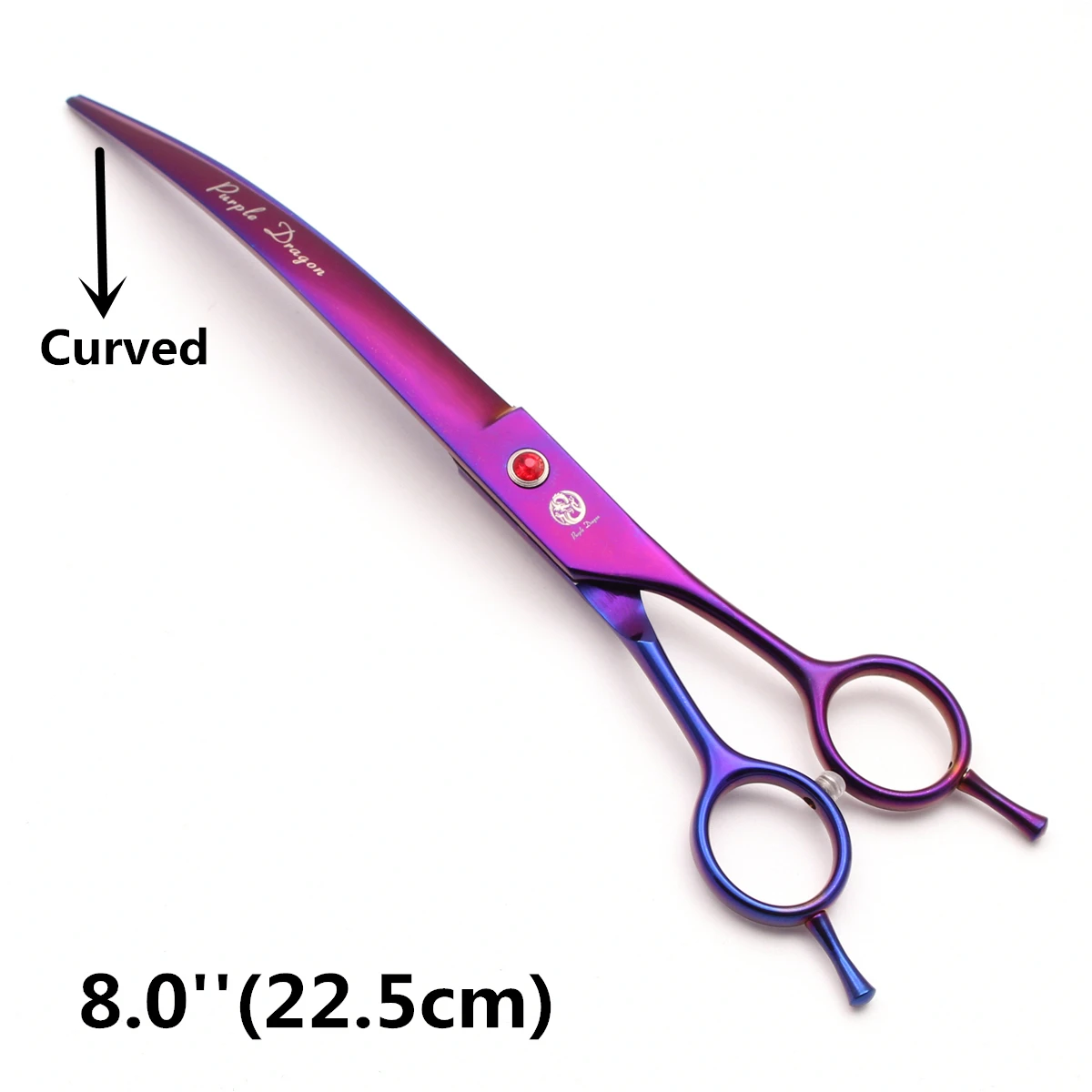8 ''개 손질 가위 얇은 가위 Fishbone 전문 고양이 가위 동물 머리 절단 Janan Steel Purple Dragon Z4003