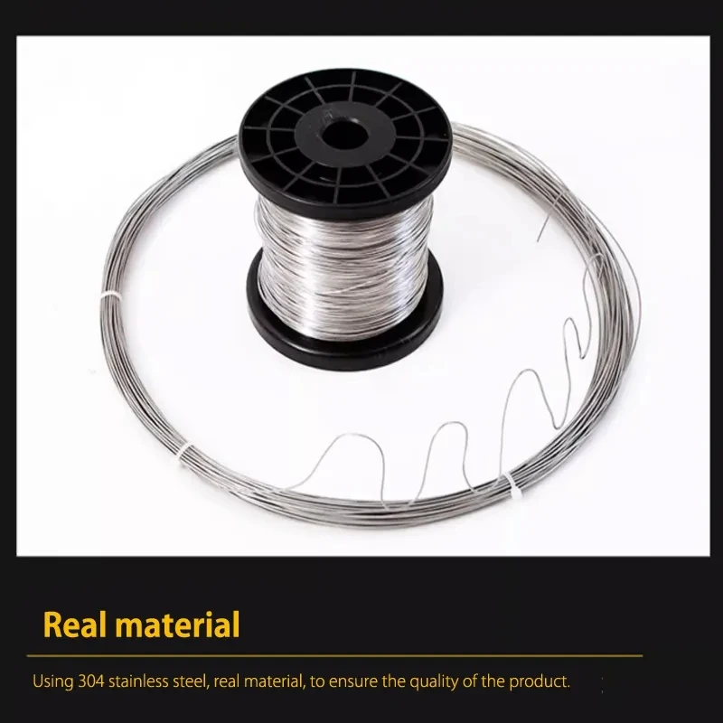 New 1pcs 1-100 meters 304 Stainless Steel Soft/hard Steel Wire Diameter 0.02-3mm Single Strand Lashing Soft Iron Wire Rustproof