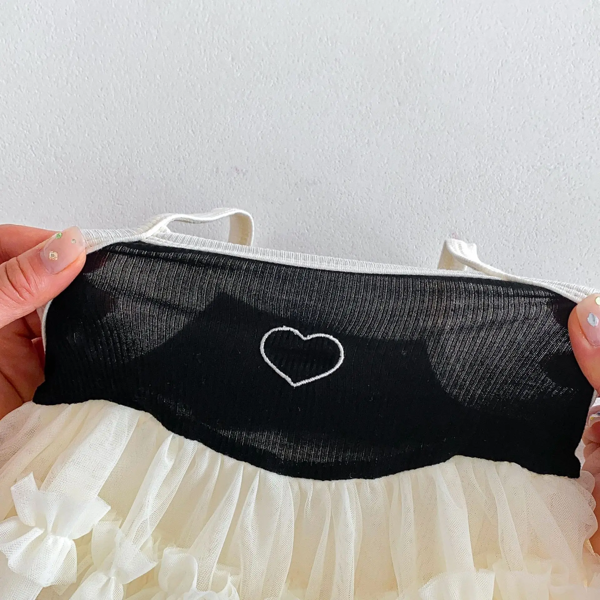 Summer Baby Girls Mesh Bodysuit One Piece Heart Print Outfit