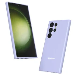 Premium Liquid Silicone Phone Back Cover - Enhanced Protection and Style - Galaxy S23+ (Light Purple)