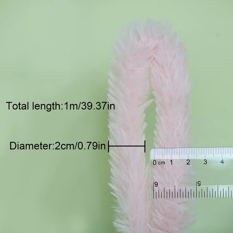 New Plush Rabbit Hair Iron Wire Thread Twist Rope Ribbon Bar Strip Stick String Multicolor Felt Fabric DIY Sewing Accessory 20mm