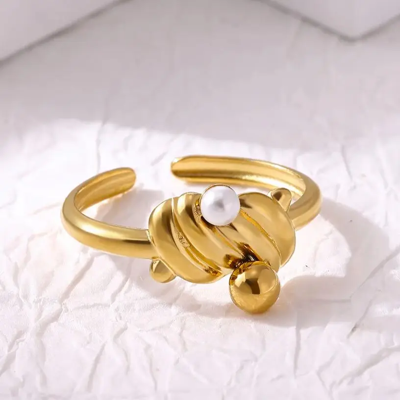 Stainless Steel Pearl Joint Ring