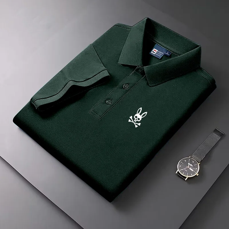 

High quality men's high-end fashion POLO shirt 2024 summer new high-end business leisure sports collar short sleeved T-shirt