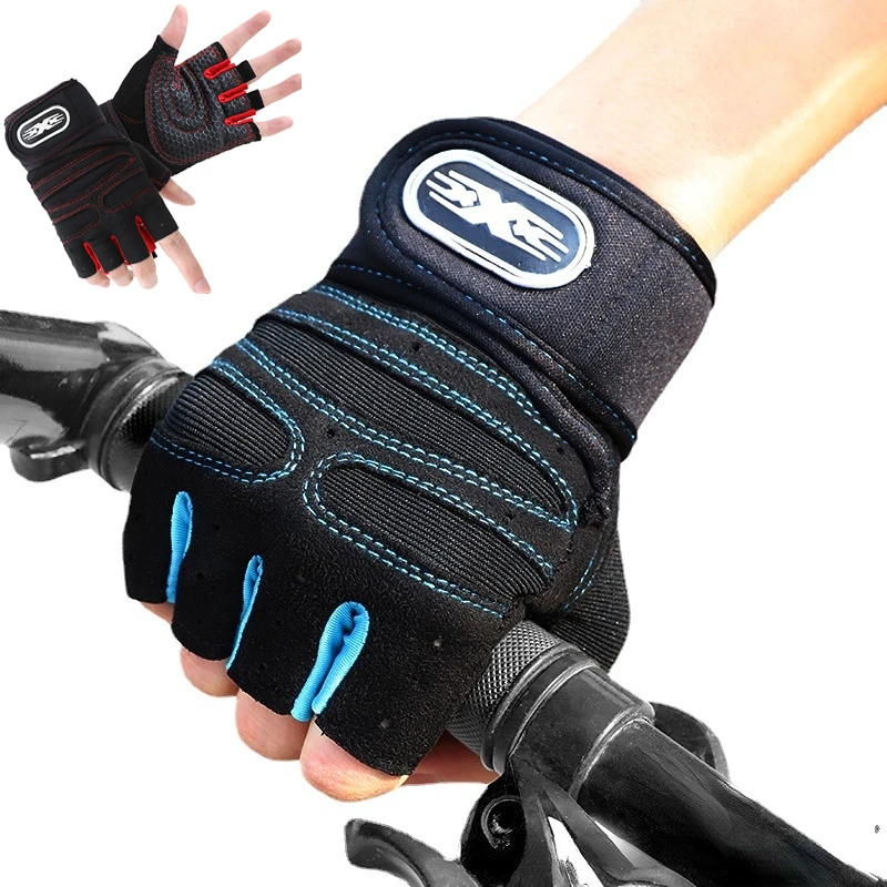 Gym Gloves Fitness Heavyweight Training Gloves Men Women Body Building Half Finger Non-Slip Gloves Wrist Weightlifting Sports 2